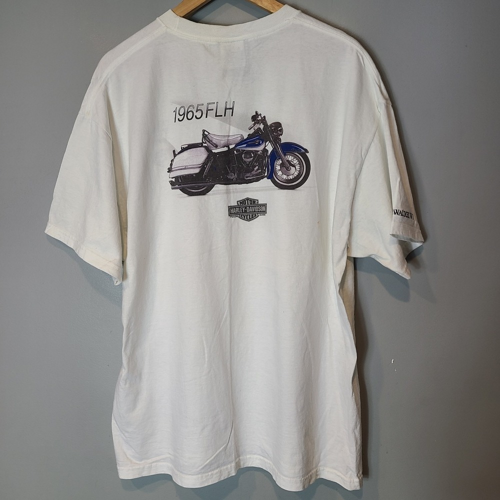 Harley Davidson Museum Milwaukee White Graphic T Shirt Embroidered Mens XL - Picture 6 of 7